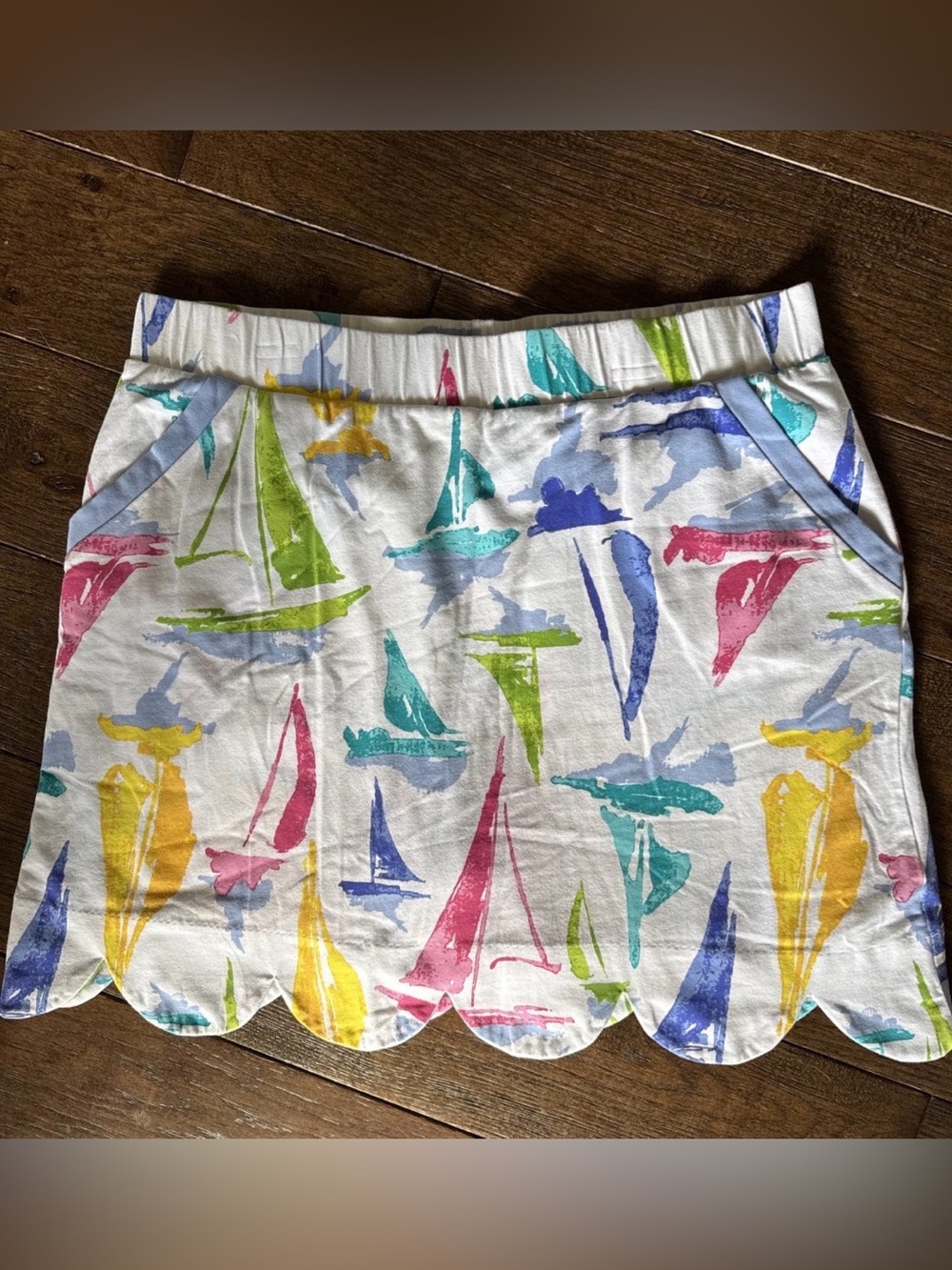 Ana Clare Pastel Colored Sailboat Themed Skort. Size Xl. Excellent.
